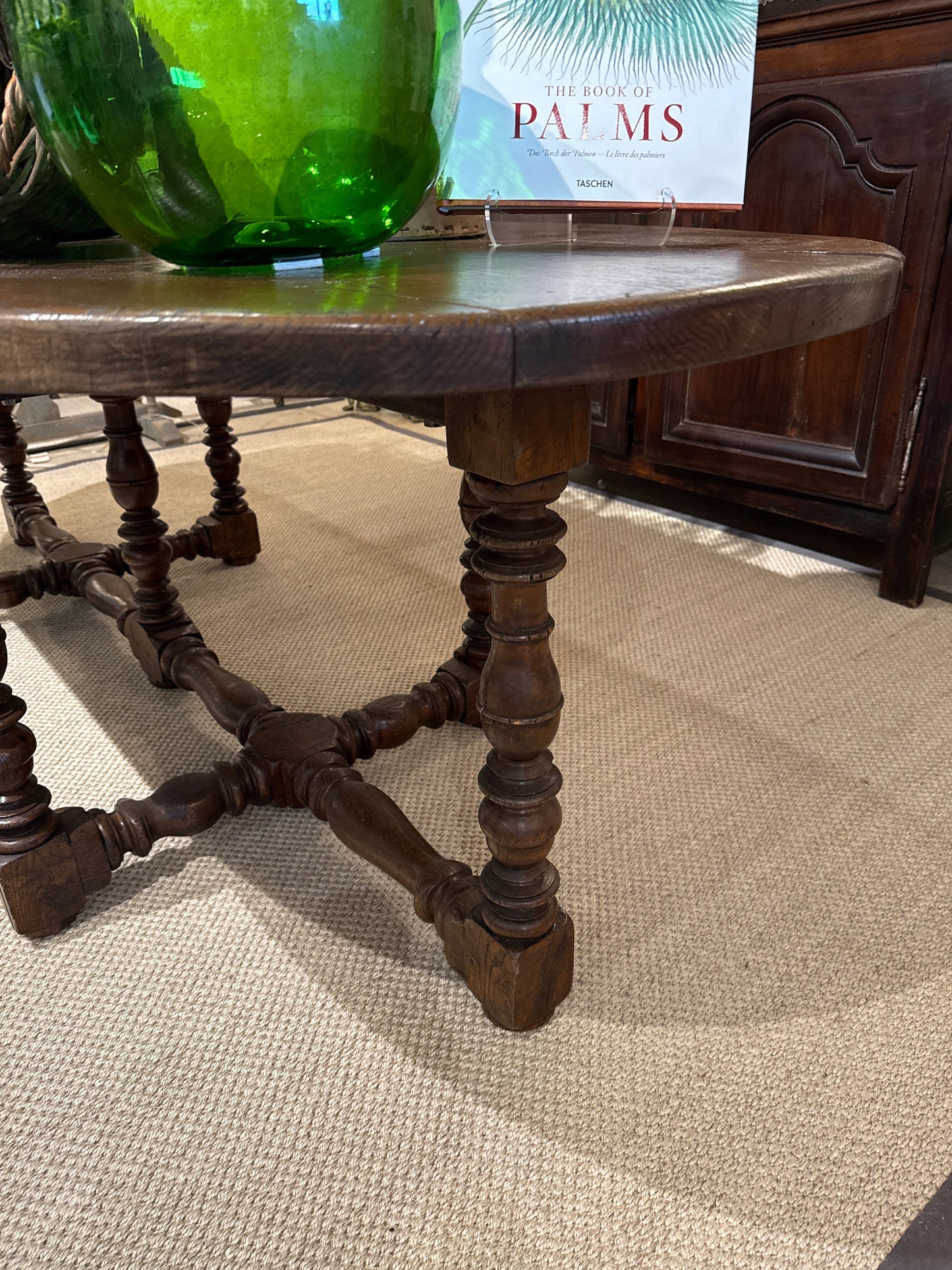 French Oak Oval Dining Table