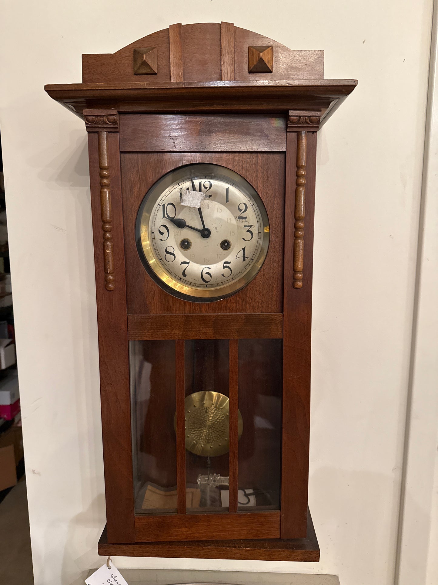 French Wooden Wall Clock