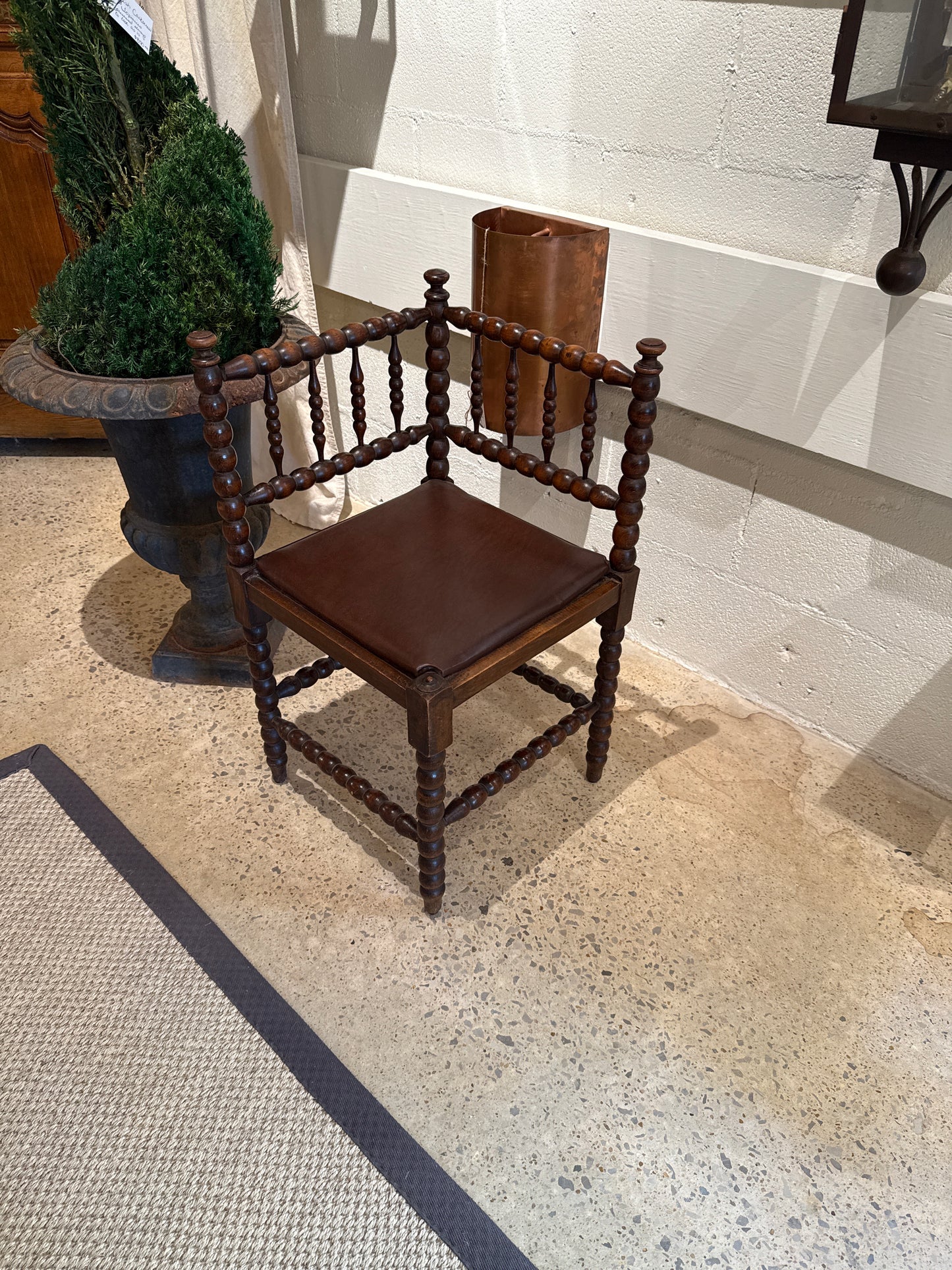 Pair of Barley Twist Corner Arm Chairs