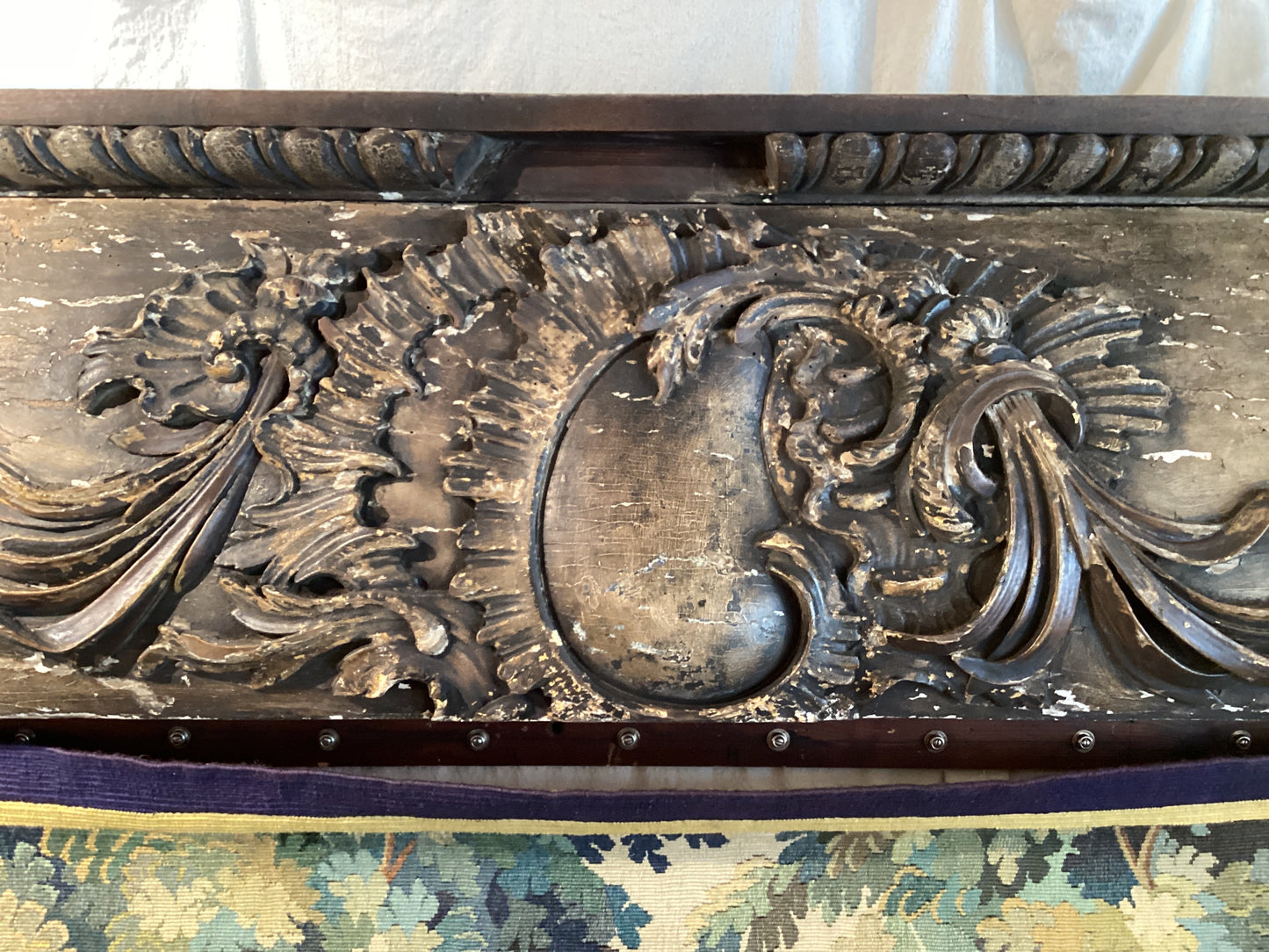 Rare Carved Wood Panel circa 17th Century