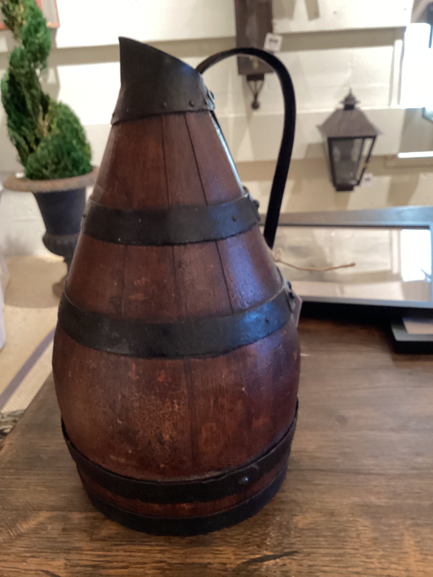 Oak and Iron Wine Pitcher