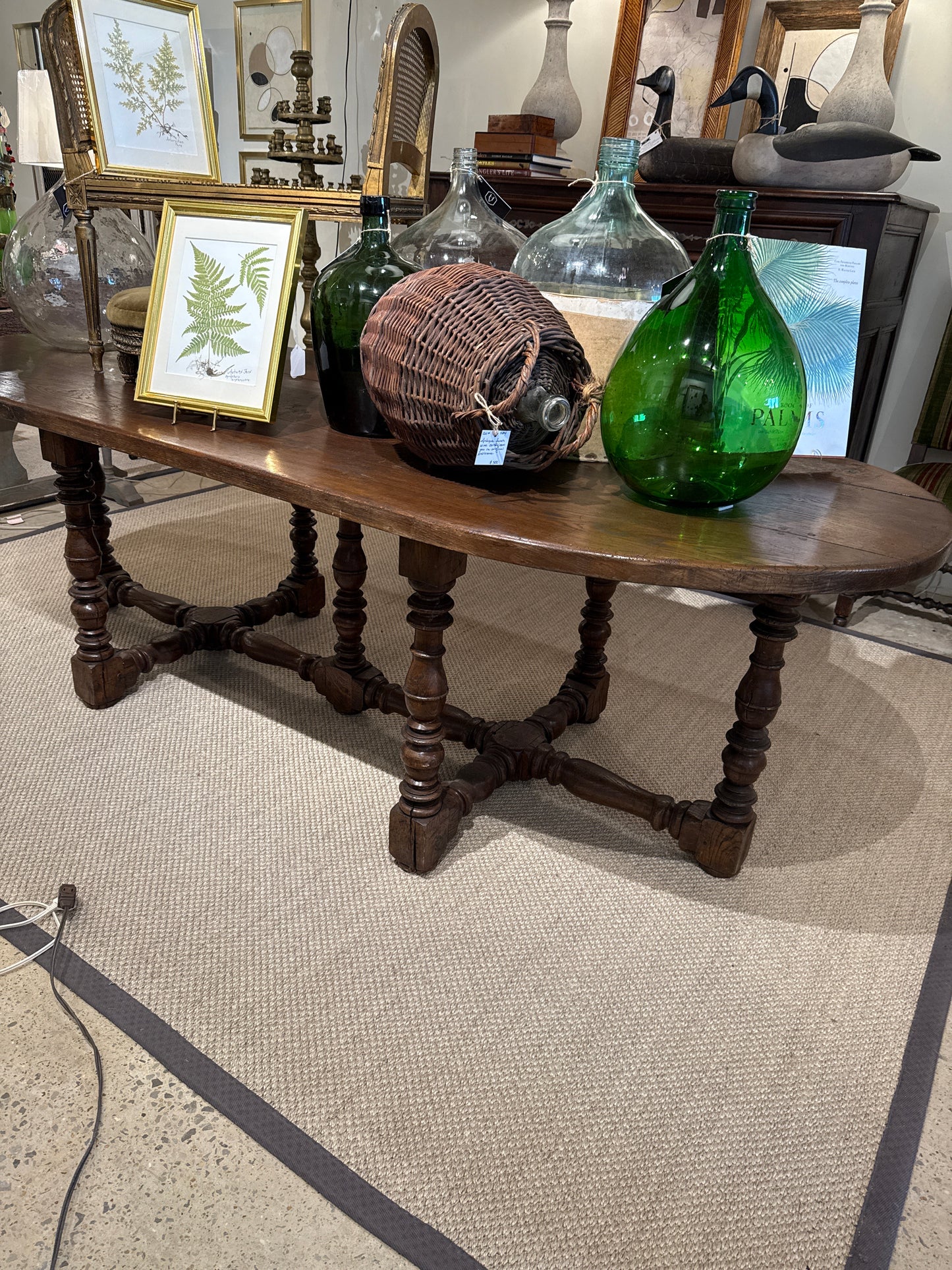 French Oak Oval Dining Table