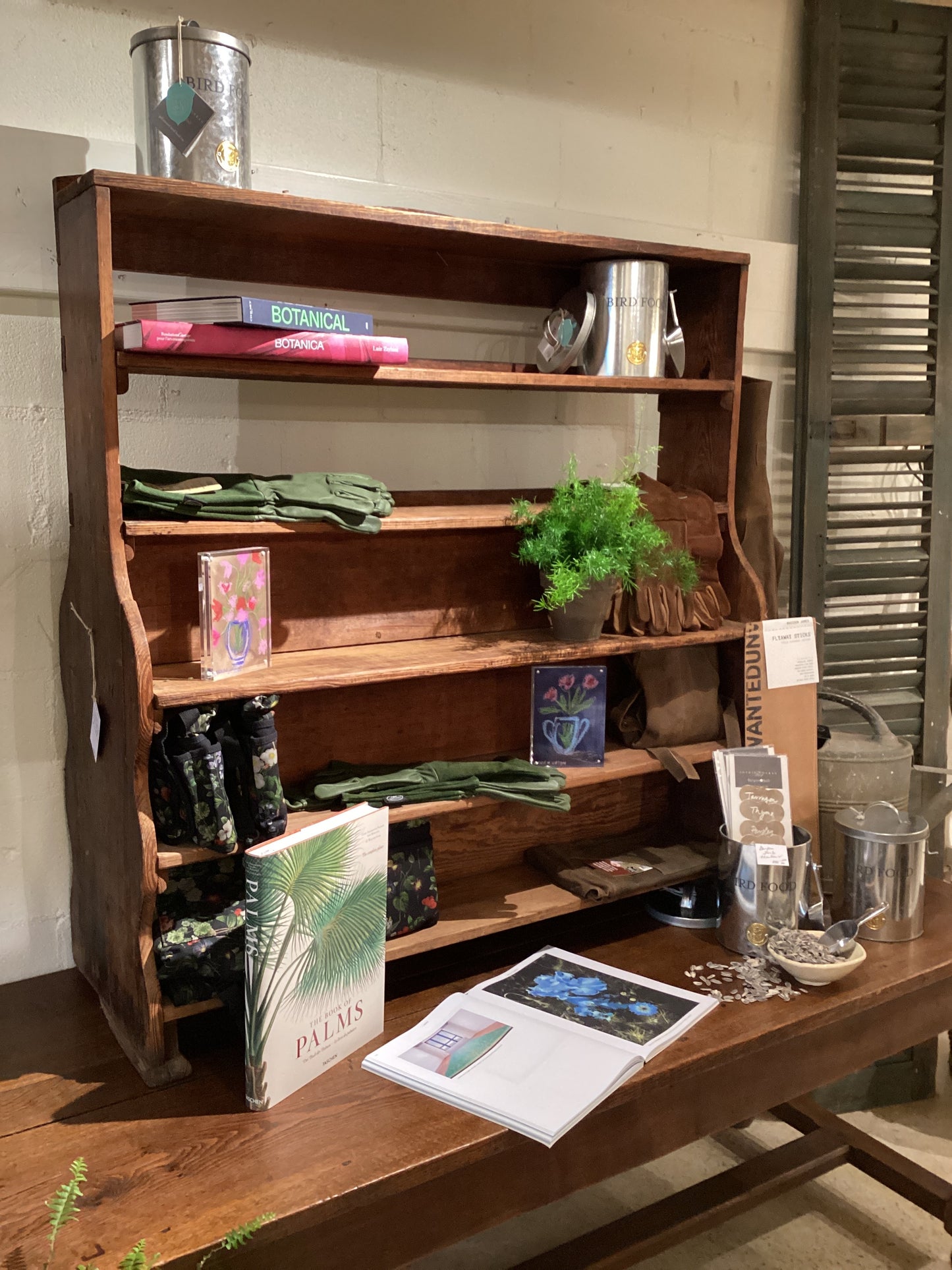 Provincial Walnut Potting Shelf