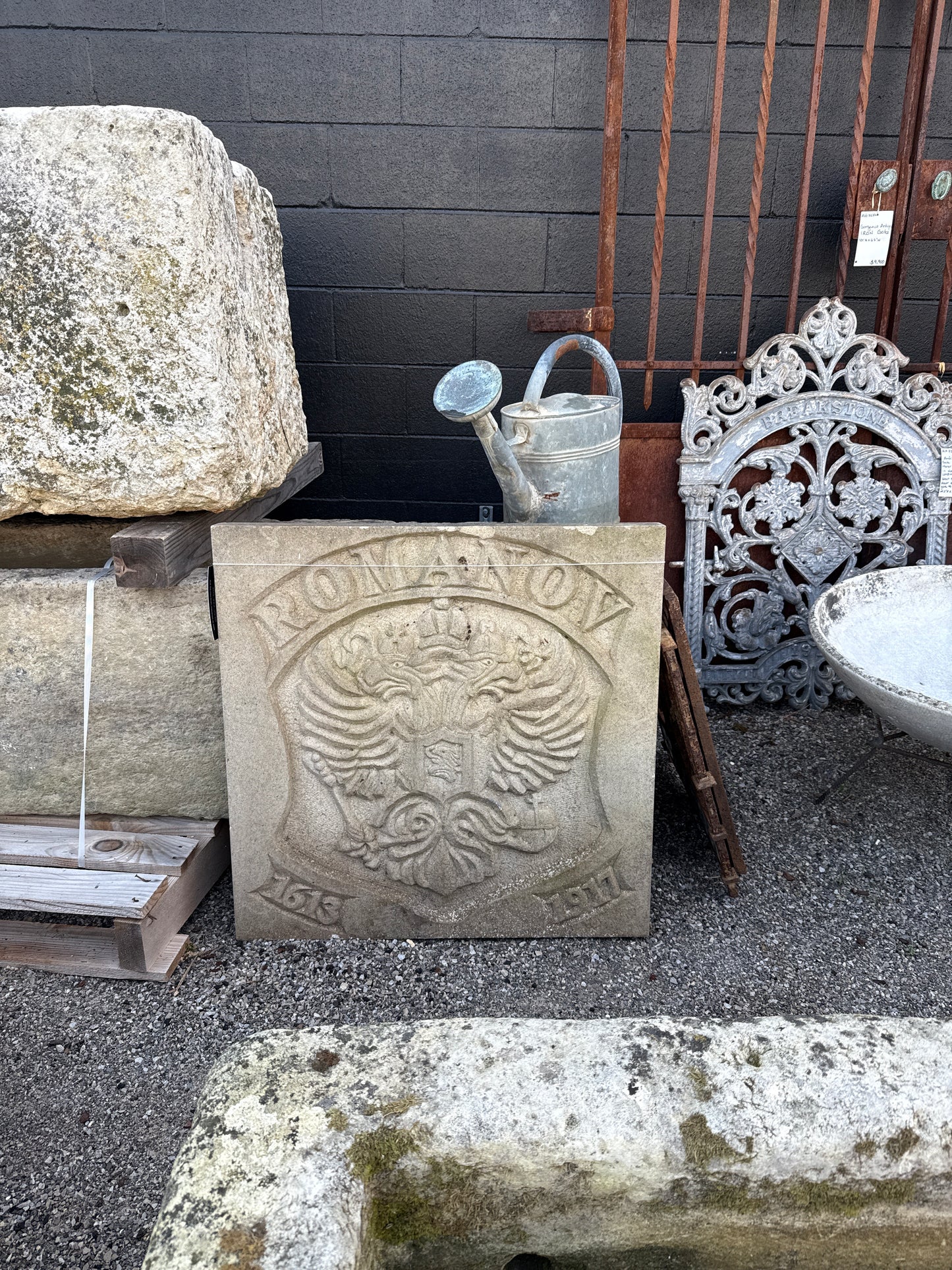 Carved Stone Plaque "House of Romanov 1613-1917"