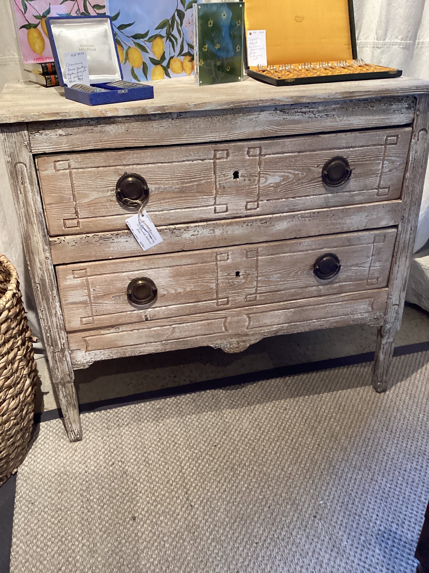 French Louis XVI 2 Drawer Commode