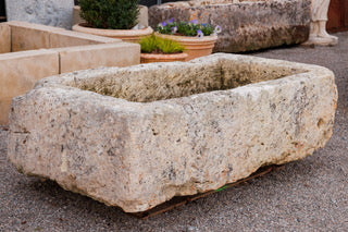 Deep Rectangular Stone Trough