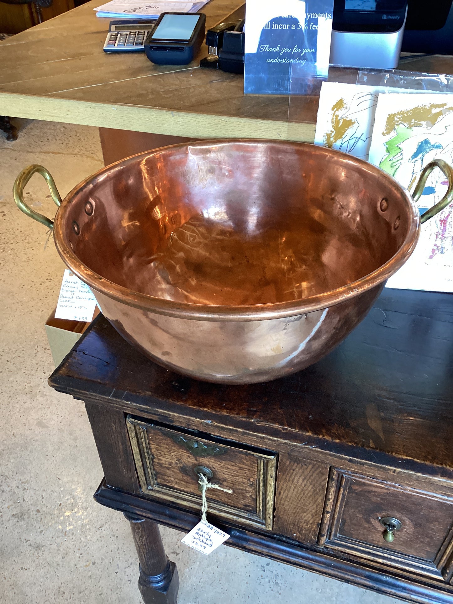 French Copper Candy Vat