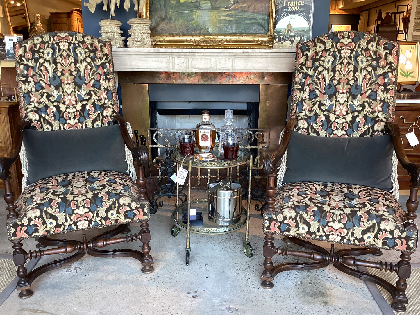 Antique Louis XIII Oak Chairs