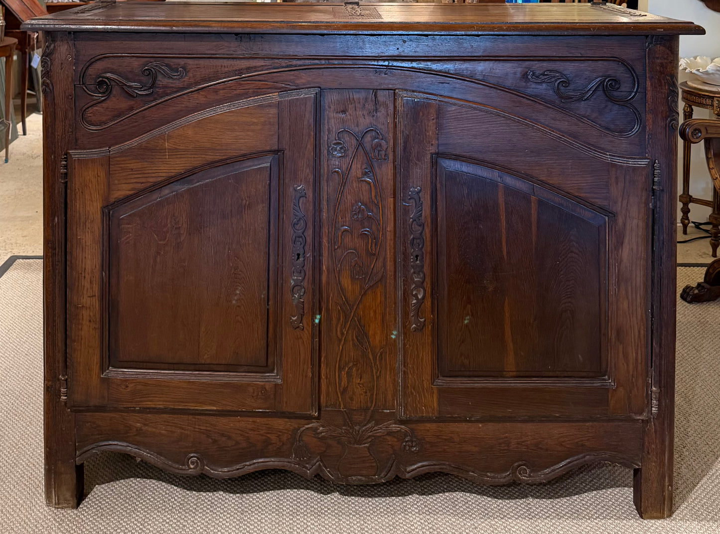19th Century French Louis XV Style Walnut Mule Chest
