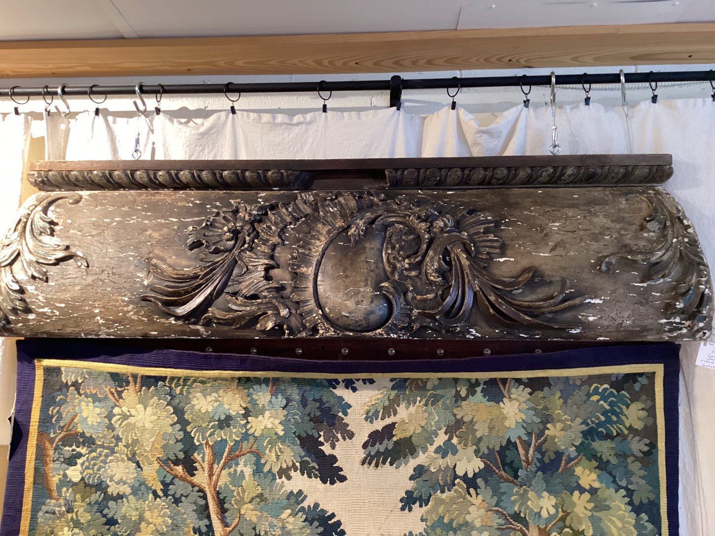 Rare Carved Wood Panel circa 17th Century