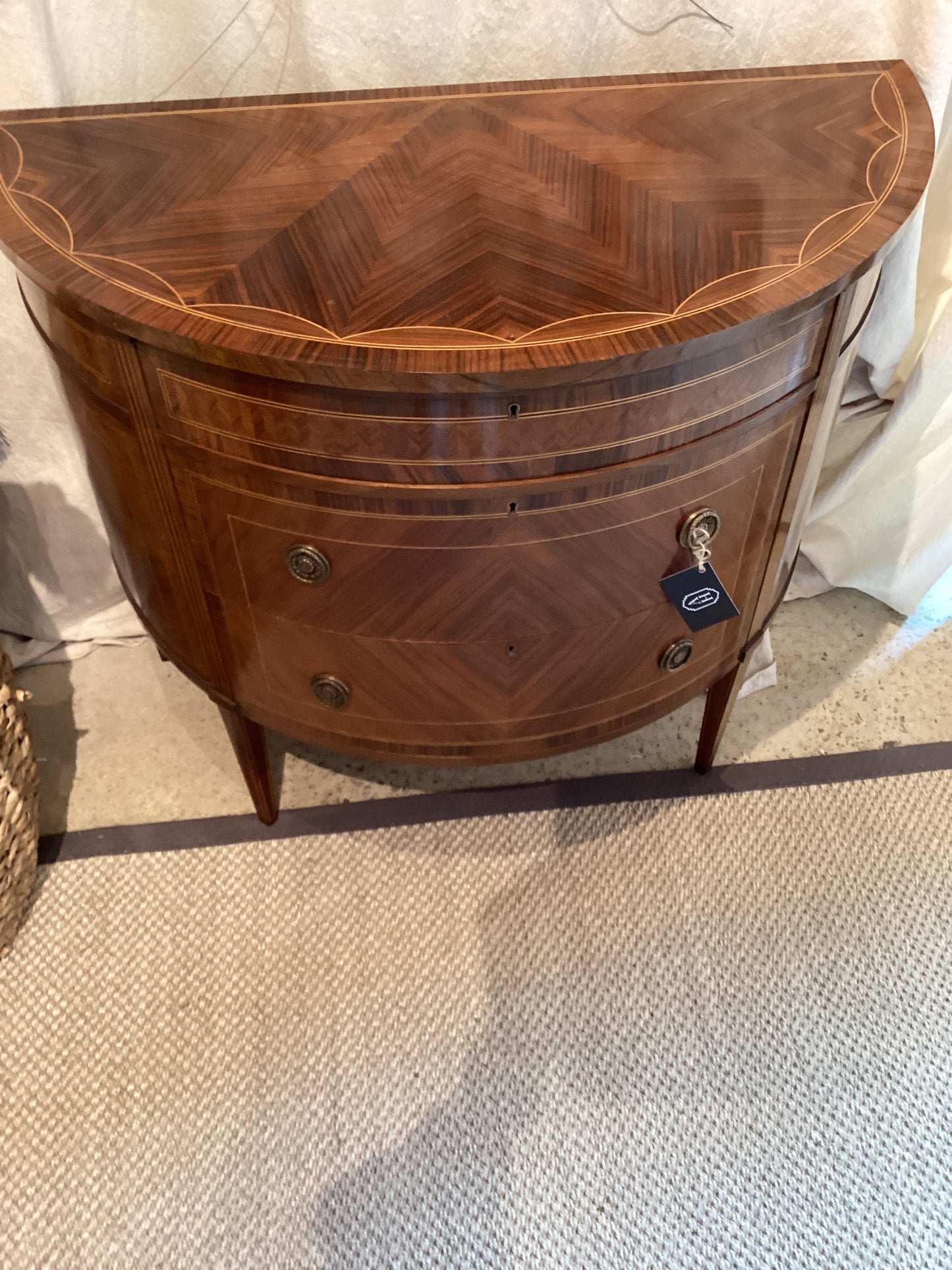 Louis XVI Style Demilune Commode