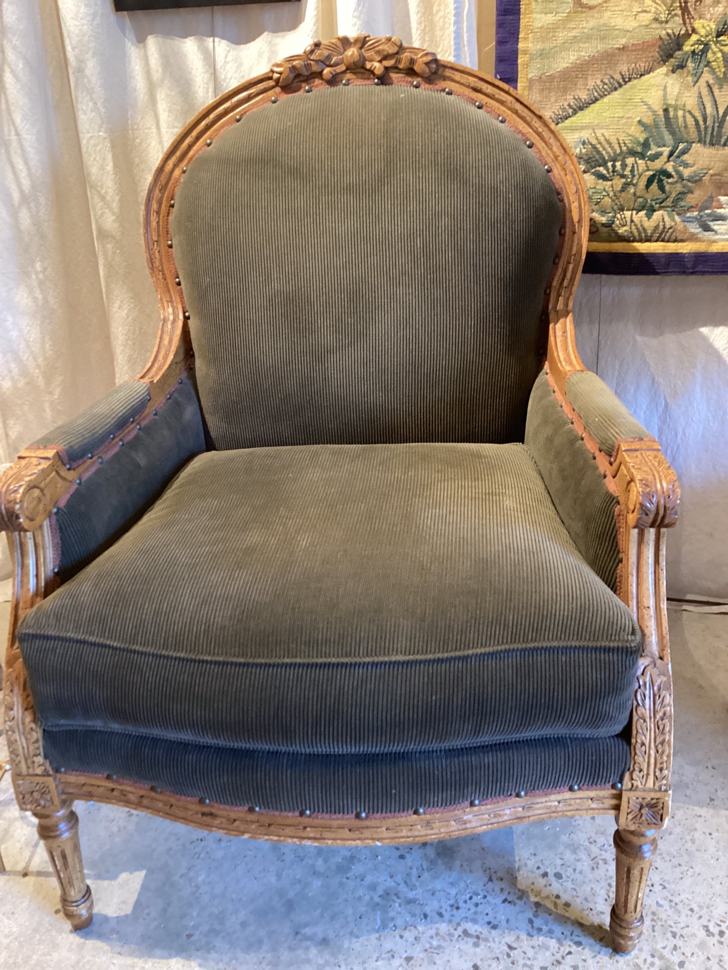 Pair of Louis Style Bergere Chairs