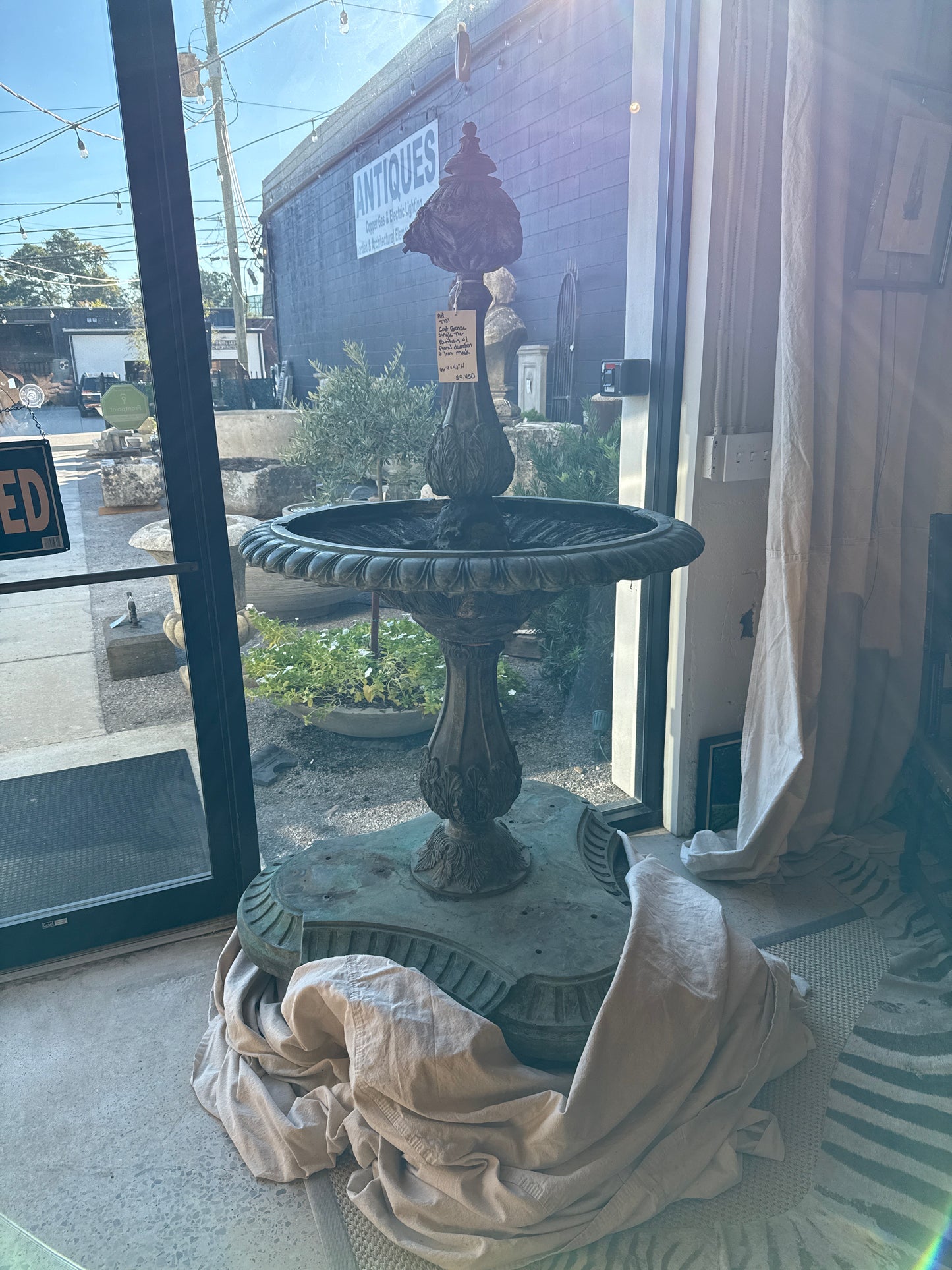 Cast Bronze Single Tier Fountain