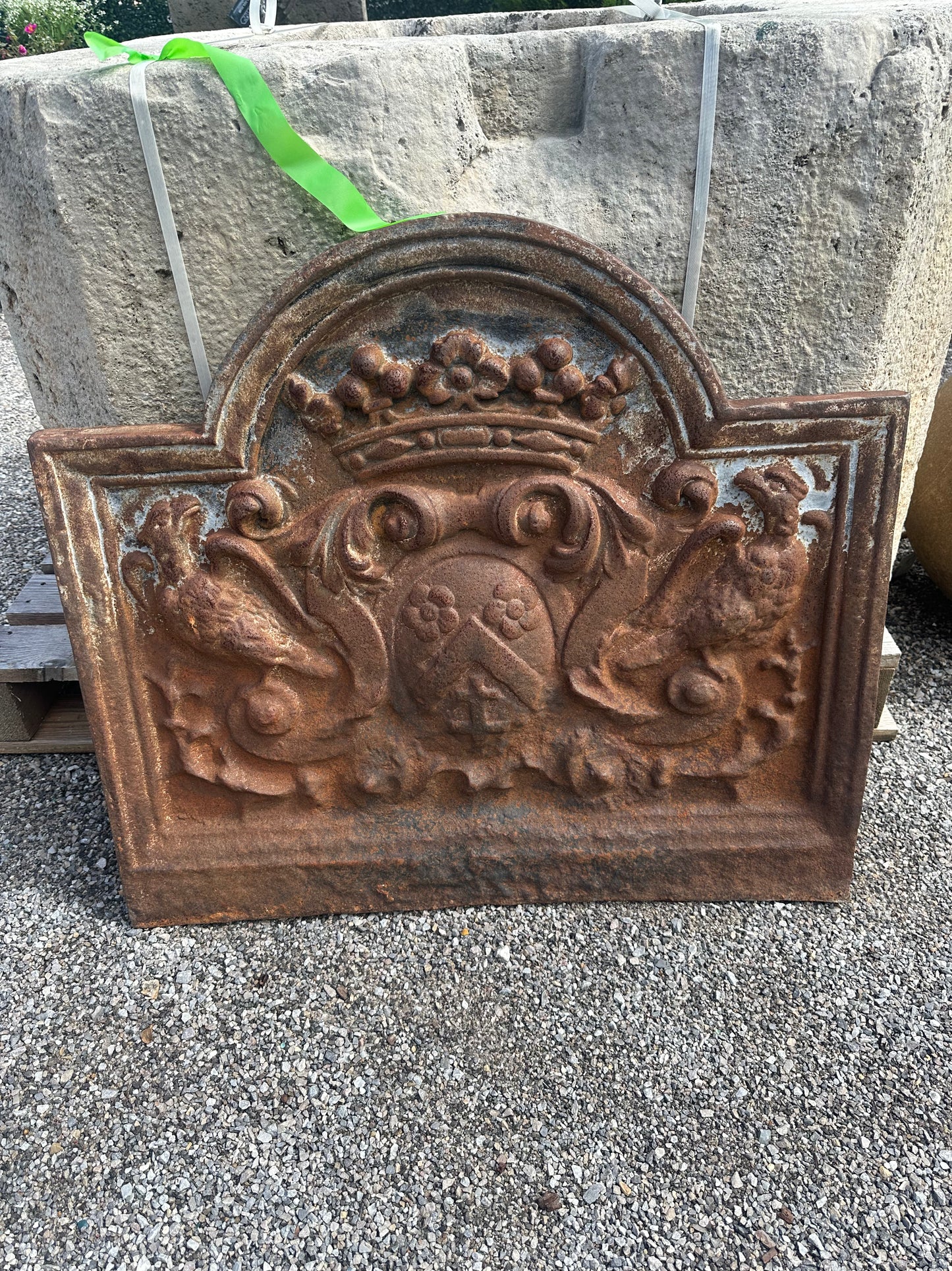Antique Cast Iron Fire Back