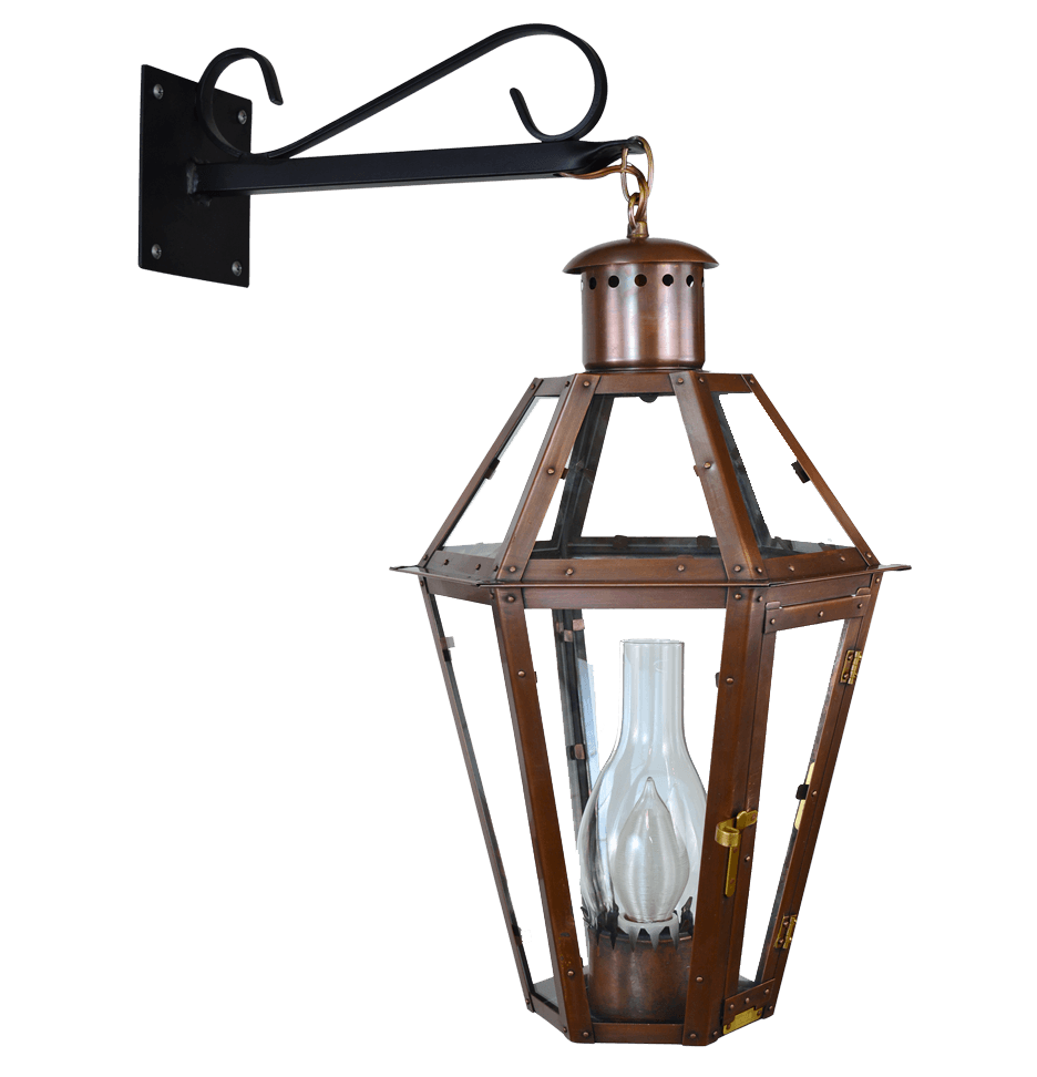 Bevolo Six Sided French Quarter on Drop Bracket