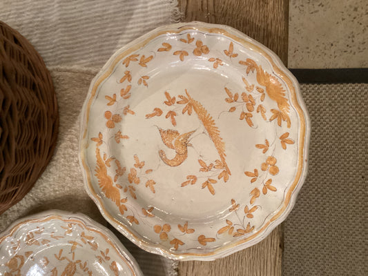 Set of 6 Moustiers Faience Plates