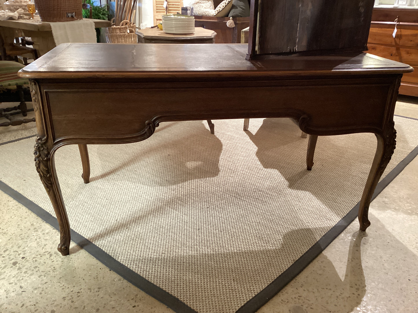 French leather top desk