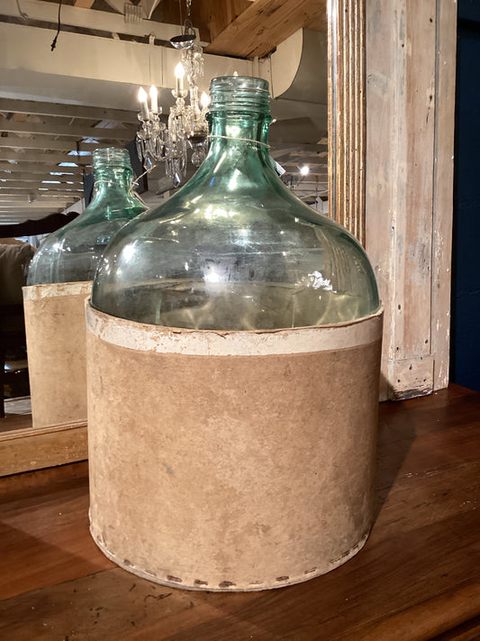French Glass Wine Carboys 19th Century