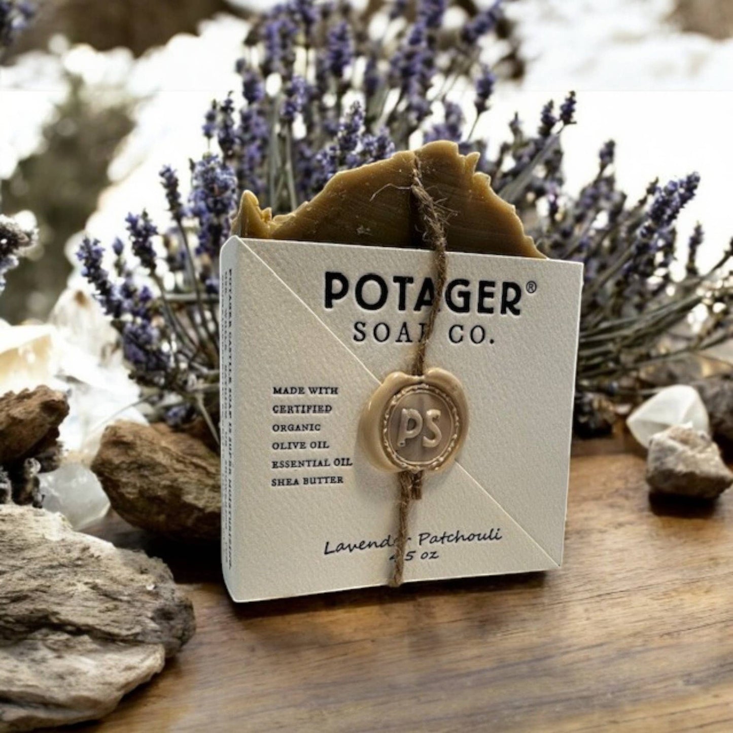 Lavender Patchouli Bar | Wrapped – Earthy Botanical Organic
