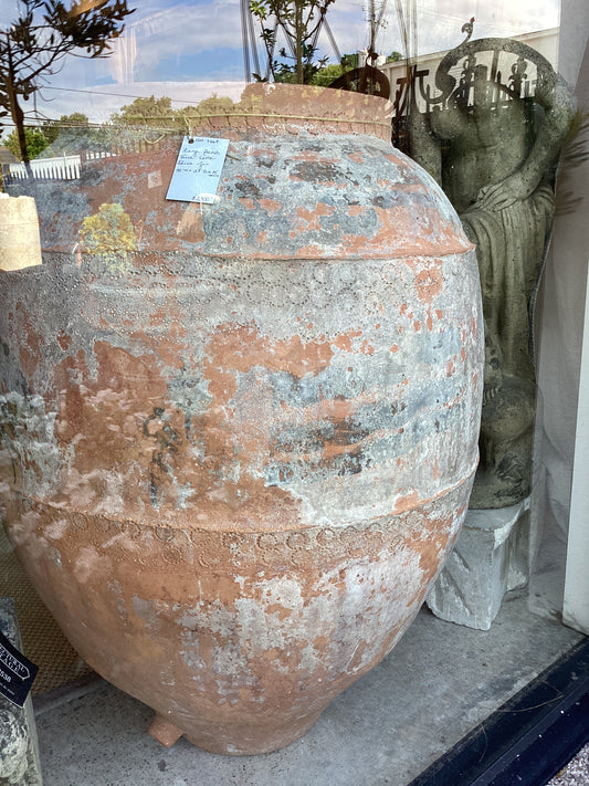Large French Terra Cotta Olive Jar