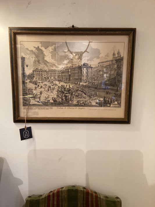 Italian "Veduta di Piazza di Spagna" after Giovanni Battista Piranesi