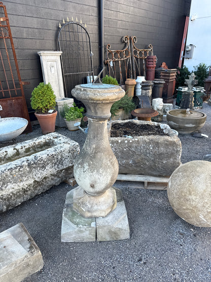 Georgian Stone Plinth with Bronze Sundial