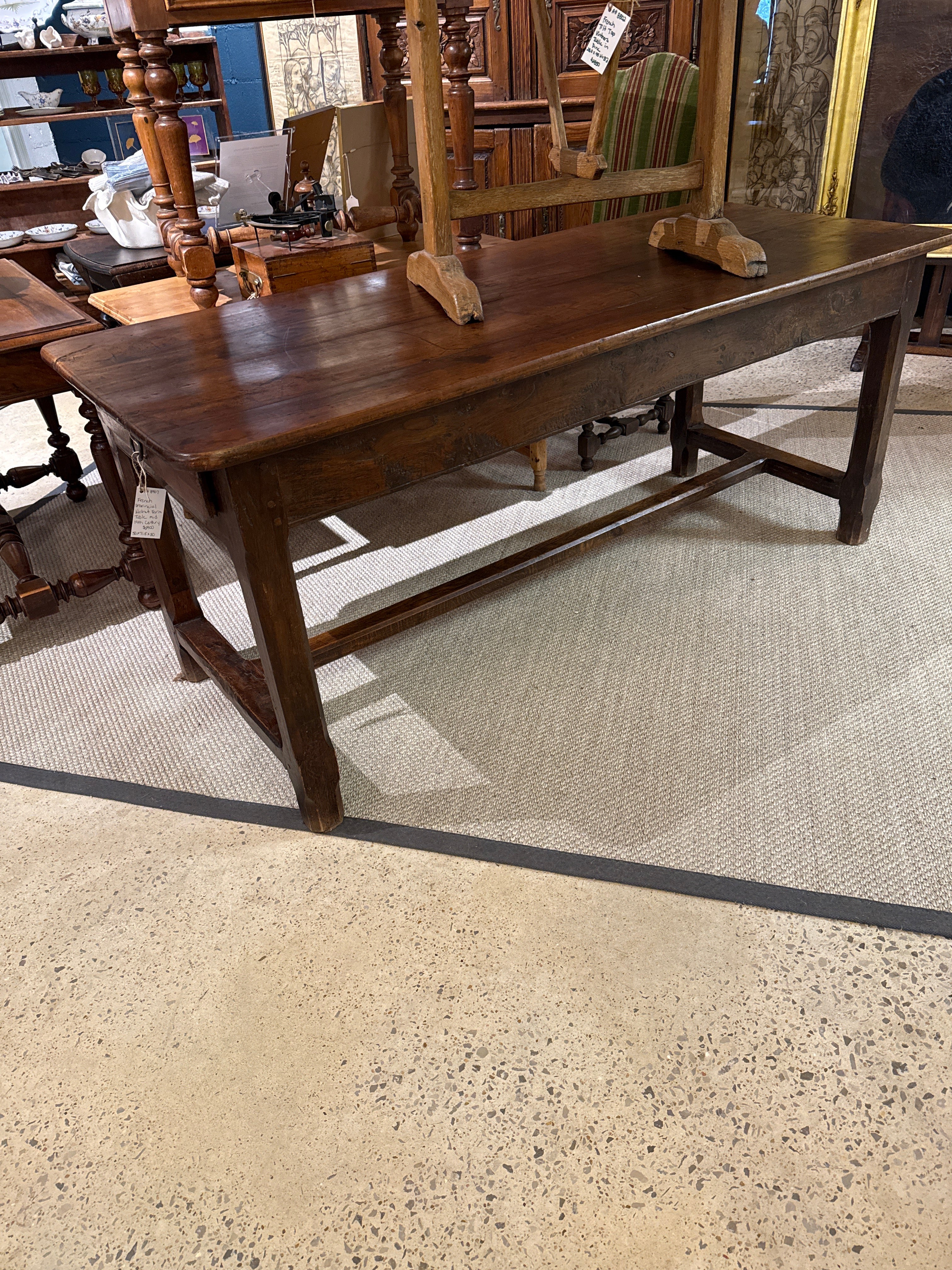 Walnut Farm Table French Provincial Walnut Farm Table – Architectural Heritage