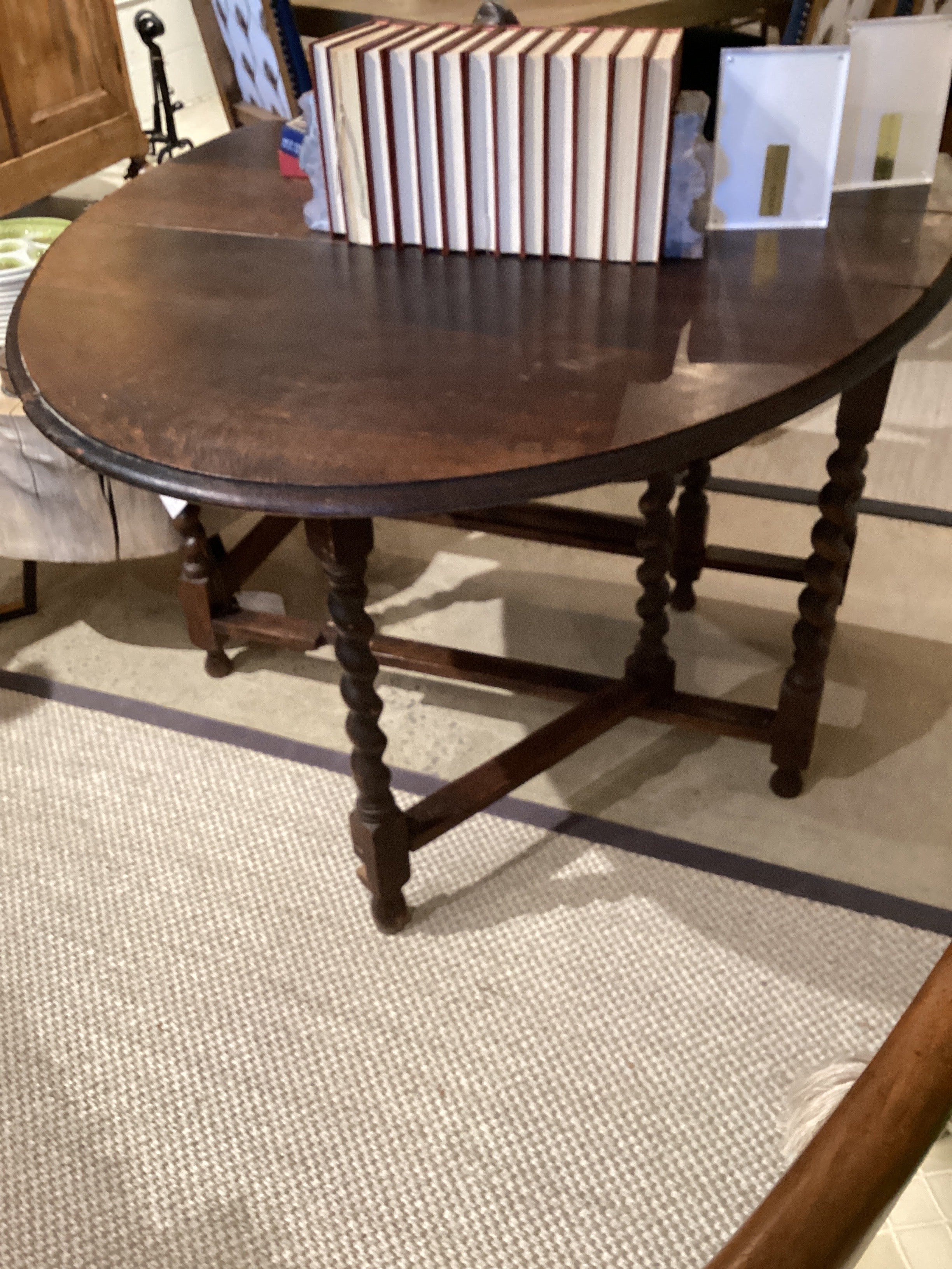 Barley Twist Gate Leg Dropleaf Table – Architectural Heritage