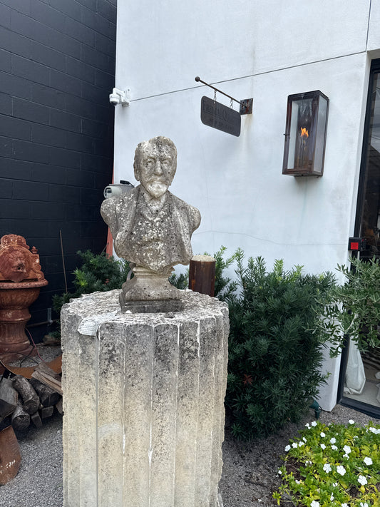 Carved Marble Bust of English Gentleman