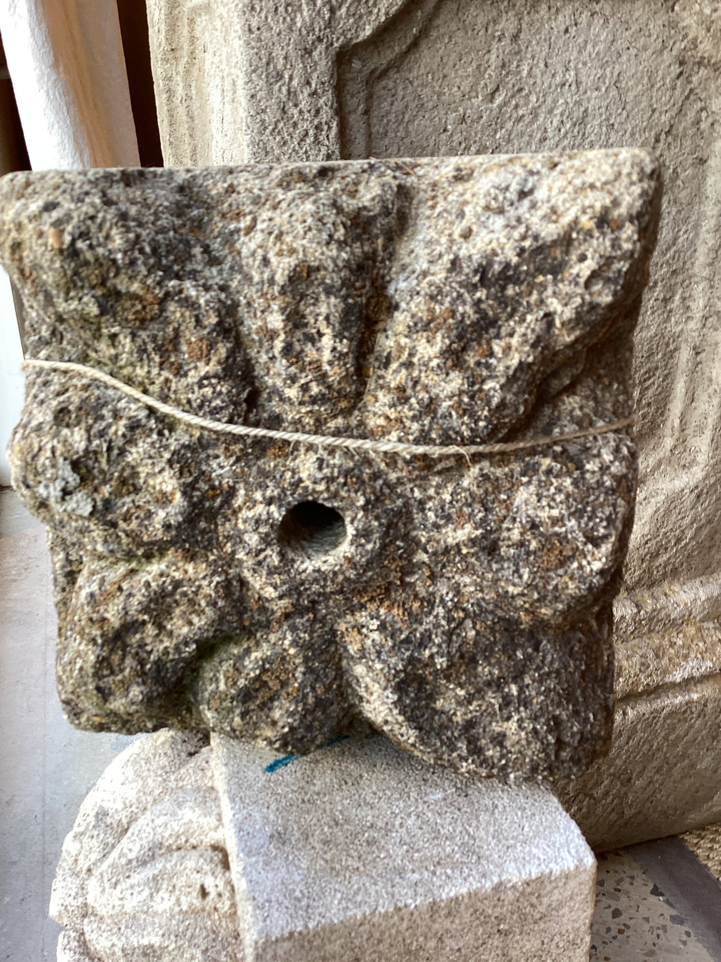 Stone Flower Fountain Head