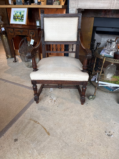 Pair of French Henri II Style Fauteuils