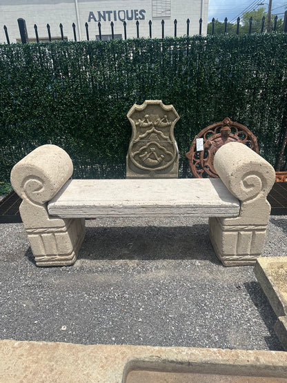 Carved Stone Bench