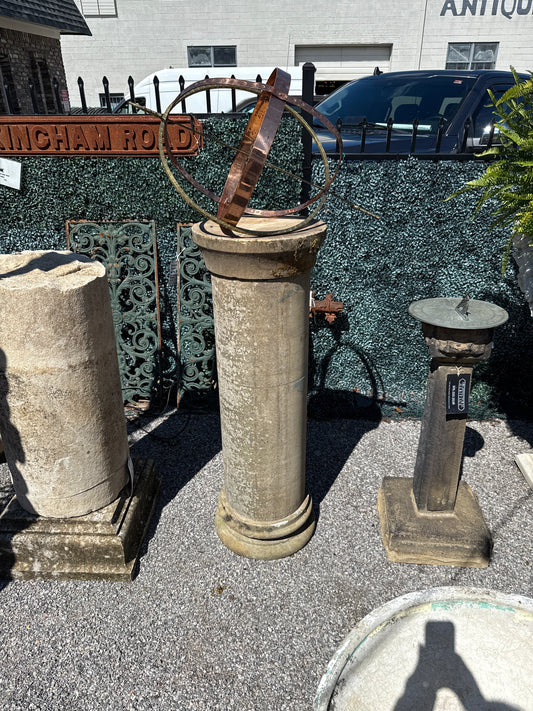 Yorkshire Stone Base with Bronze Armillary