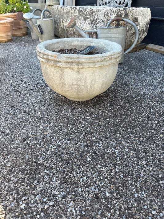 Pair of Low Stone Planter