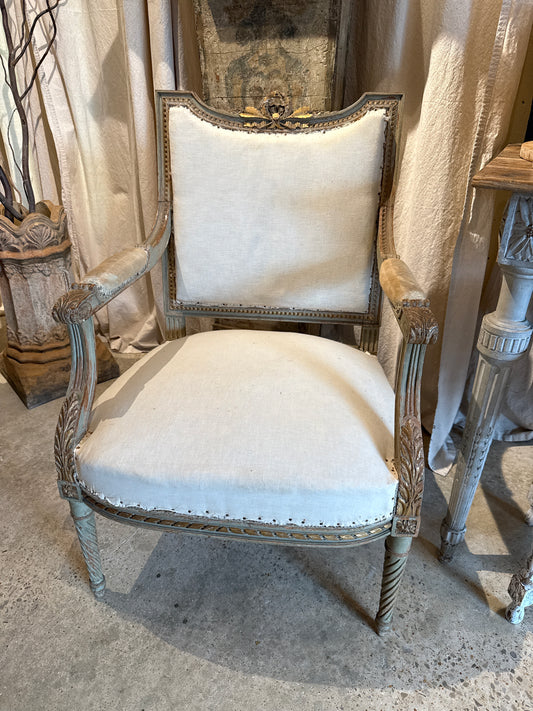 Pair of Louis XVI Style Painted Chairs
