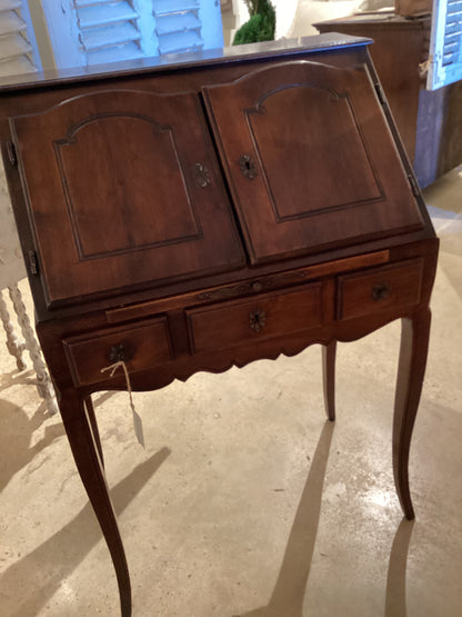 French Louis XV Style Carved Walnut Bonheur du Jour