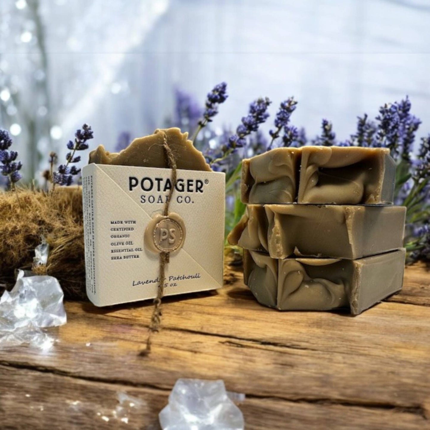 Lavender Patchouli Bar | Wrapped – Earthy Botanical Organic