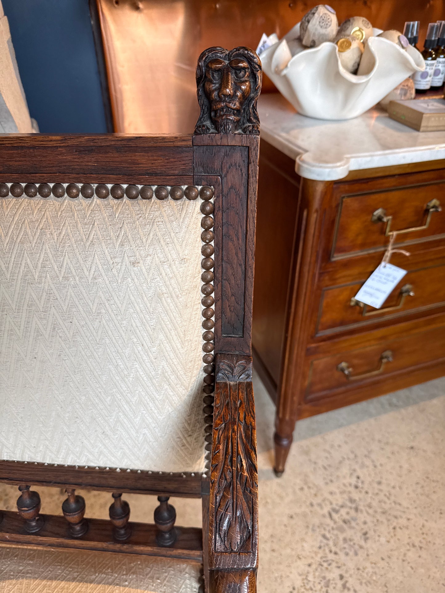 Pair of French Henri II Style Fauteuils