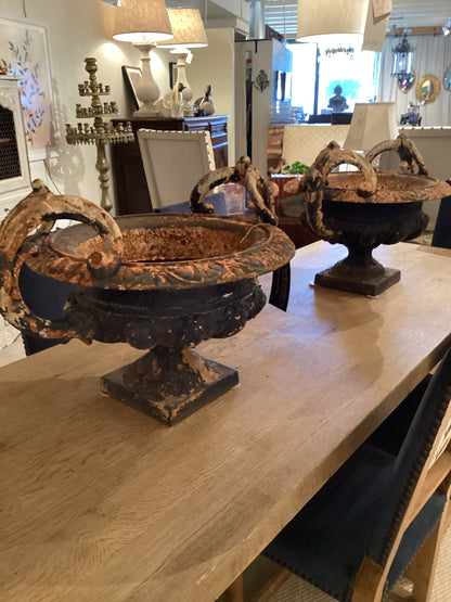 Pair of Cast Iron Planters