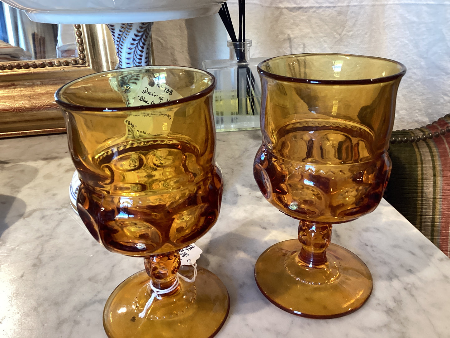 Amber Glassware-Set of 6