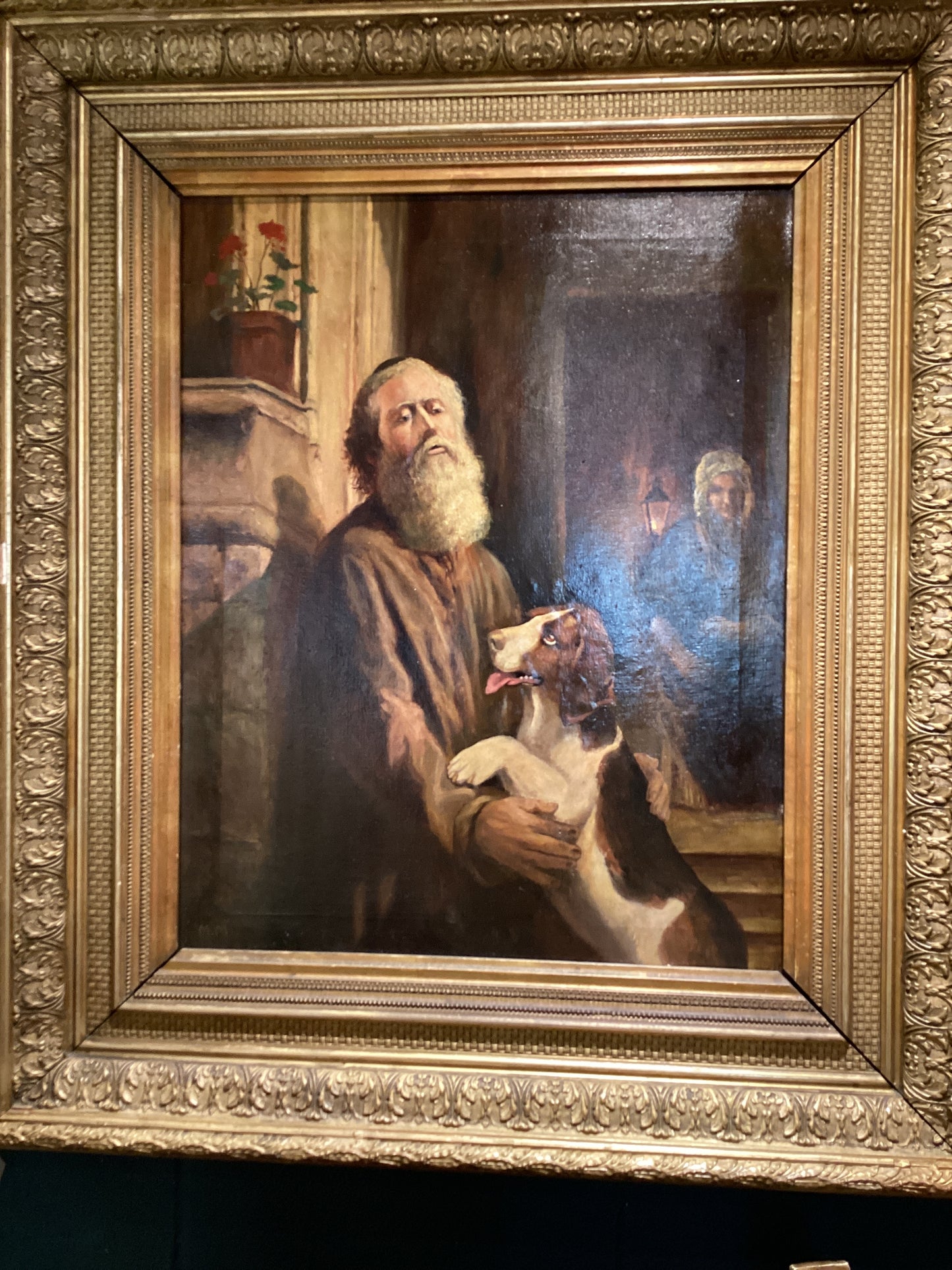 Painting with Old Man and Dog