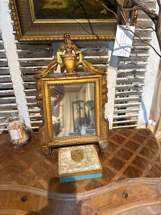 Petite French Louis XVI Style Mirror with Easel
