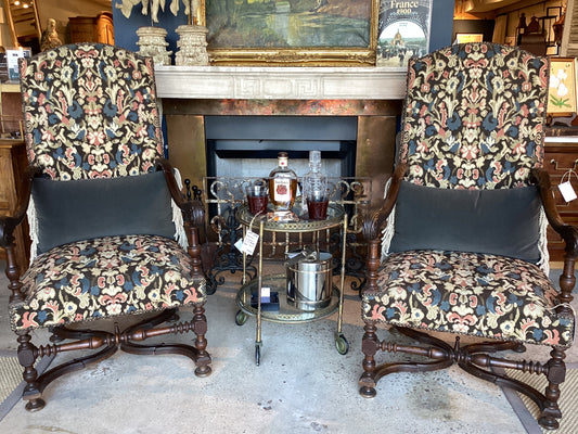 Antique Louis XIII Oak Chairs