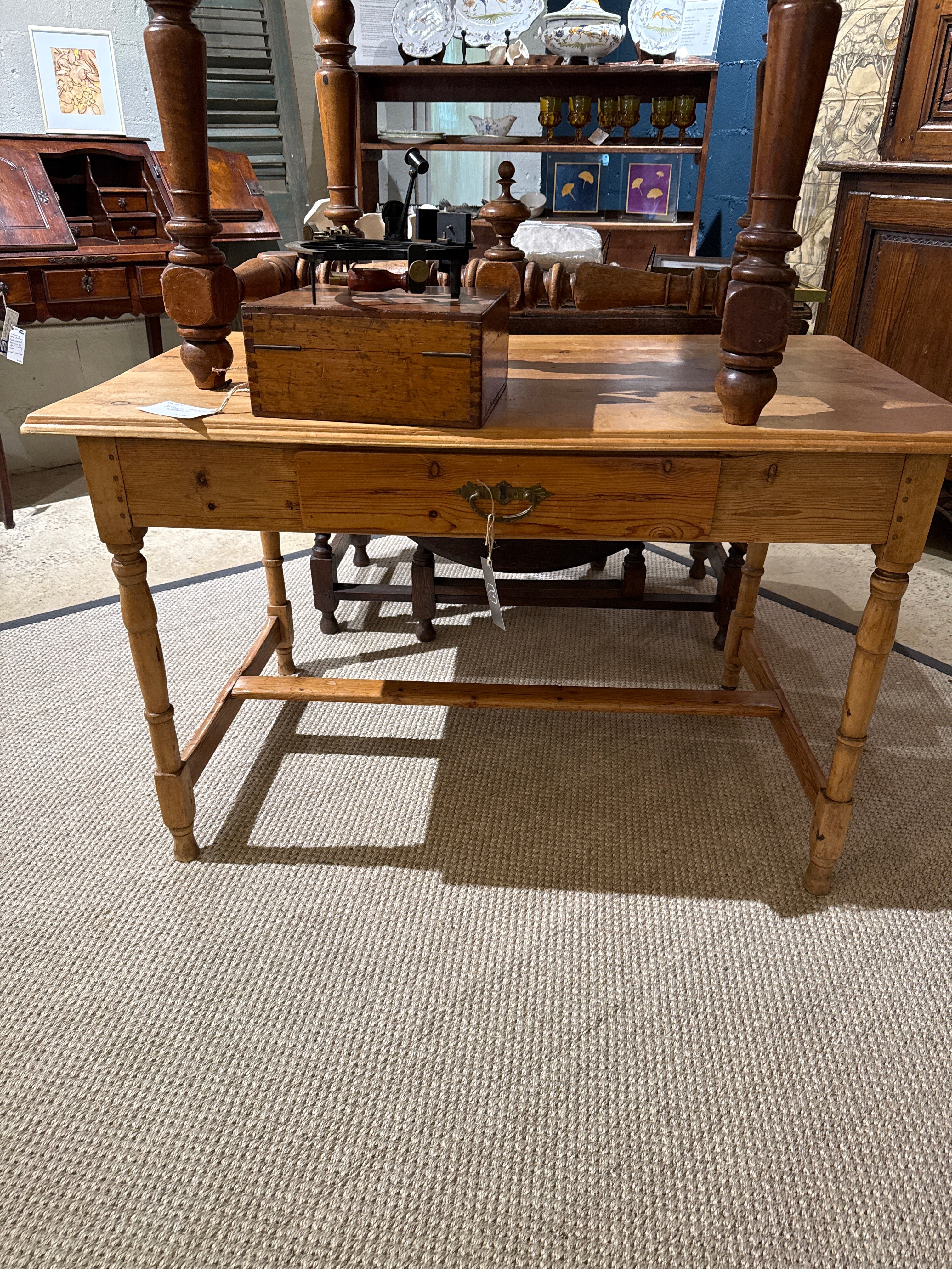 English Pine Writing Desk – Architectural Heritage