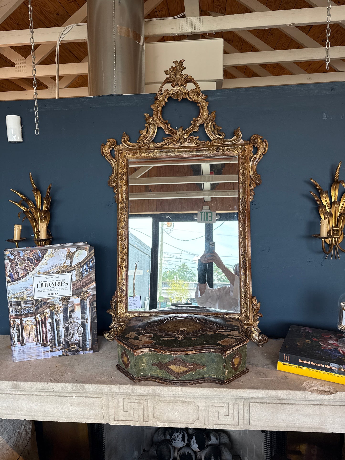 Italian Gilt Wood Mirror