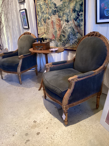 Pair of Louis Style Bergere Chairs