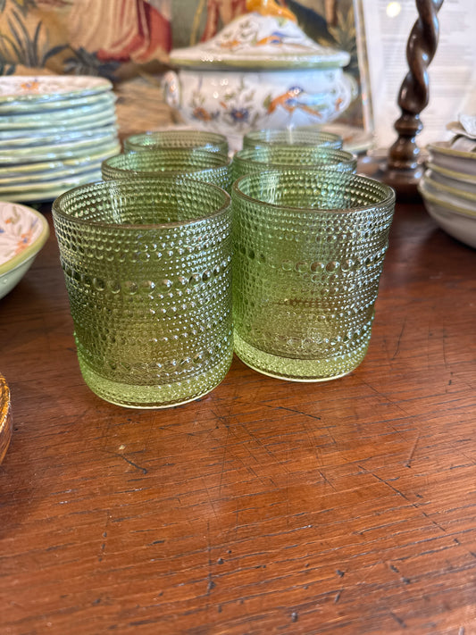 10 oz Vintage Textured Glass (set of six)