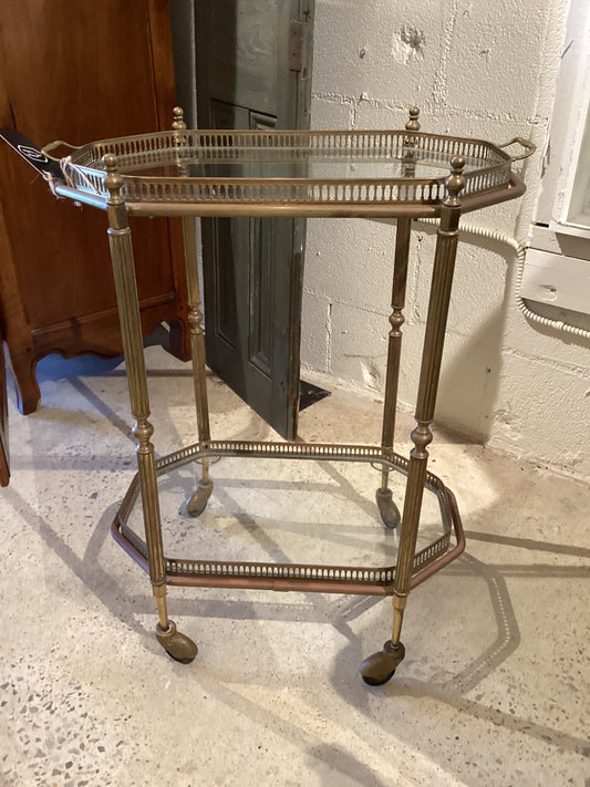 Italian Brass Bar Cart