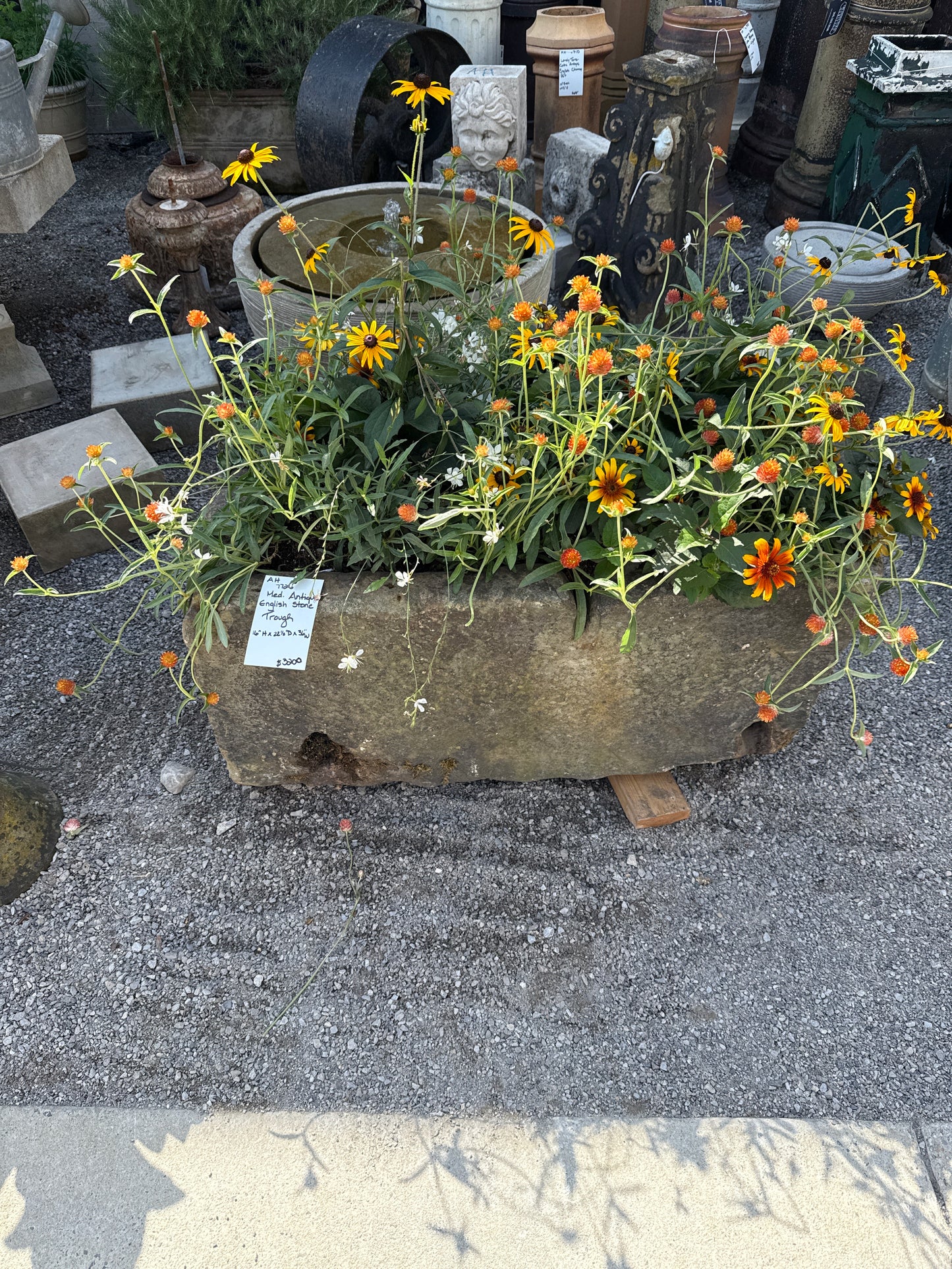Carved Stone Planter