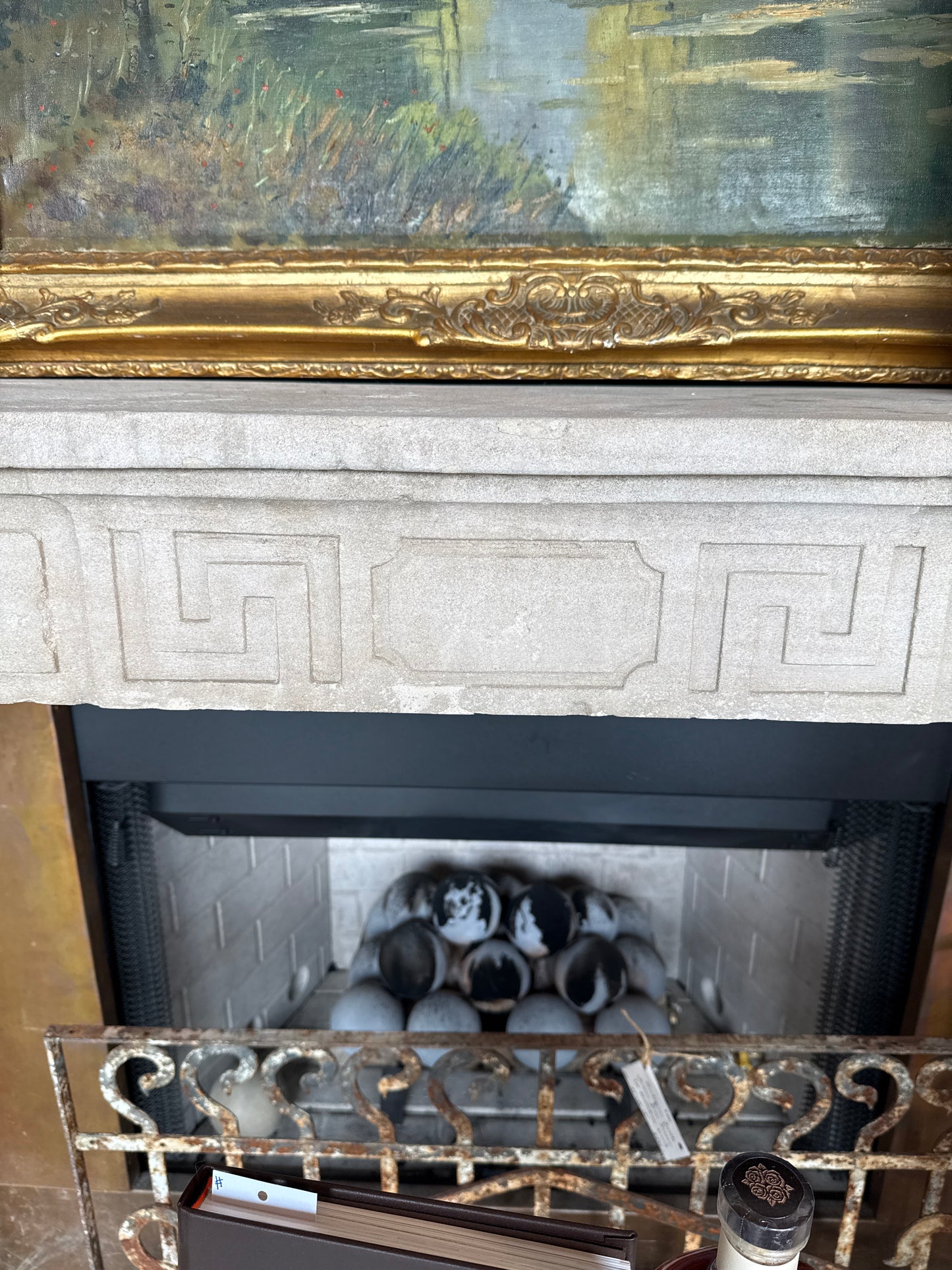Greek Key Mantel